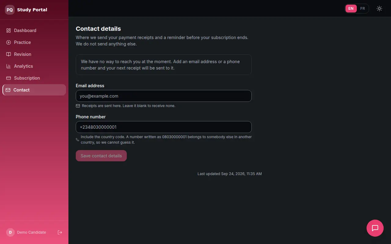 Contact details